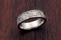 Pot Leaf Wedding Band in 14k White Gold
