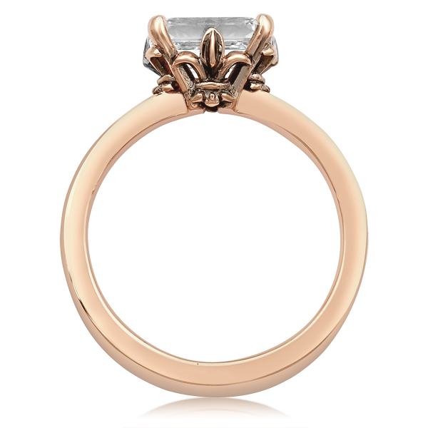 fleur de lis engagement ring