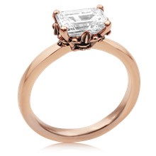 
Fleur De Lis Solitaire Engagement Ring