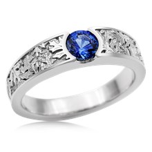 
Flush Set Oak Leaf Engagement Ring