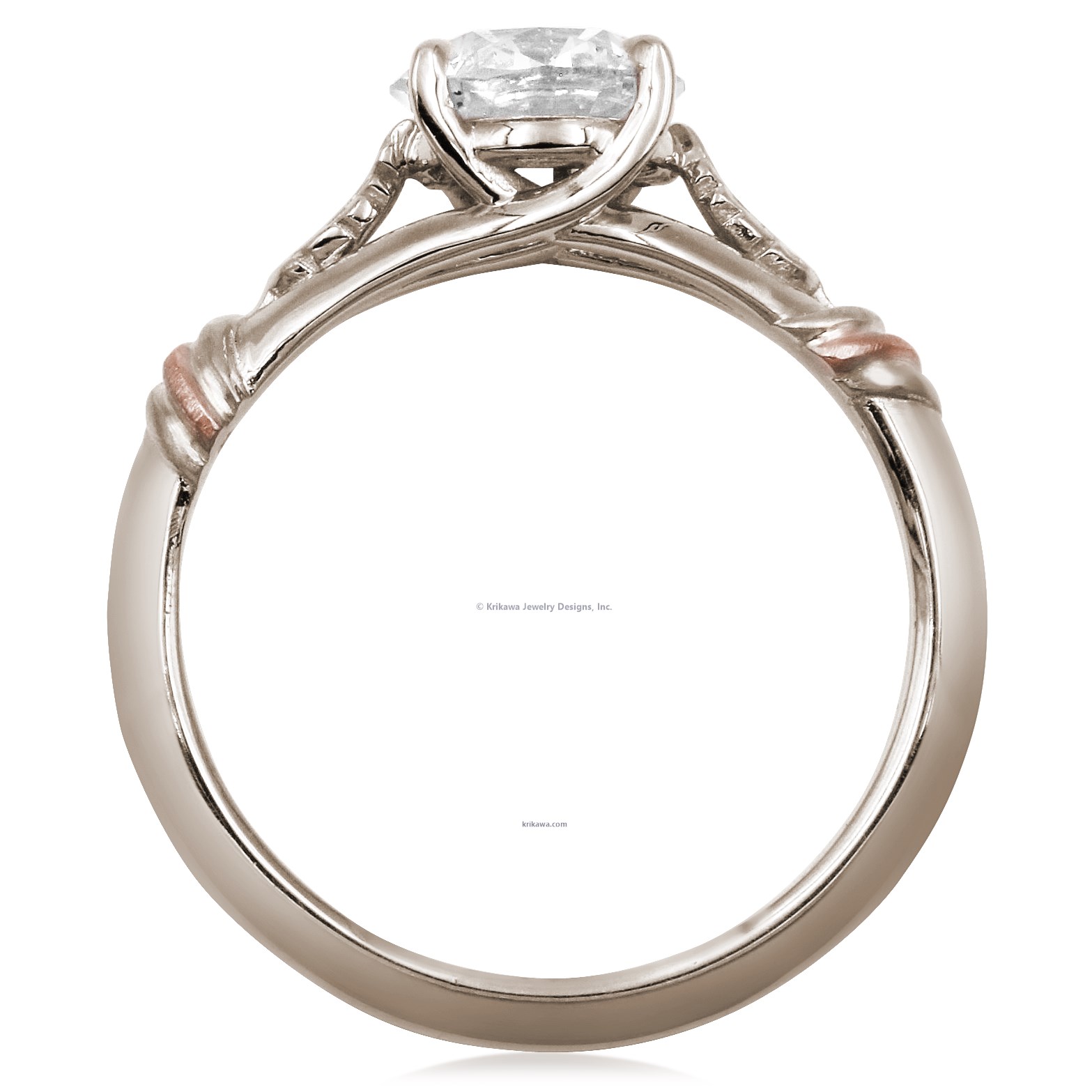 

Twisted Leaf Solitaire Engagement Ring