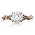 

Twisted Leaf Solitaire Engagement Ring