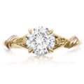 

Twisted Leaf Solitaire Engagement Ring