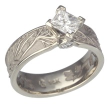 Tree of Life Kite Engagement Ring