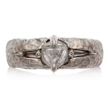 Split Ancient Roman Engagement Ring - top view