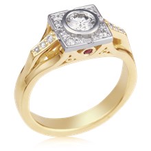 
Deco Halo Engagement Ring