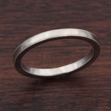 Plain Wedding Band With Millegrain Edges