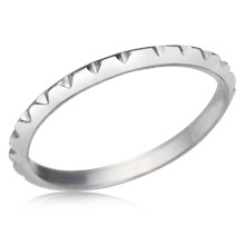 Triangle Notch Wedding Band