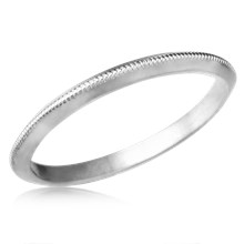 Knife Edge Millegrain Wedding Band