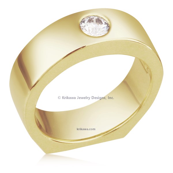 Modern Men's Diamond Engagement Ring