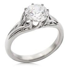 Simple Tree Branch Engagement Ring