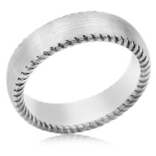 Contemporary Rope Wedding Band