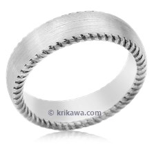 Contemporary Rope Wedding Band 