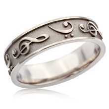 Treble & Bass Clef Wedding Band