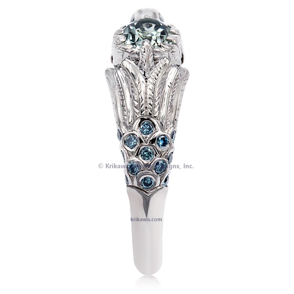 Diamond ring with blue on sale diamond accents