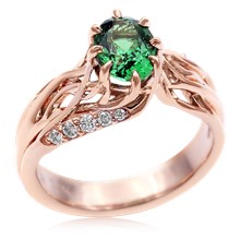 Diamond Tree Branch Engagement Ring