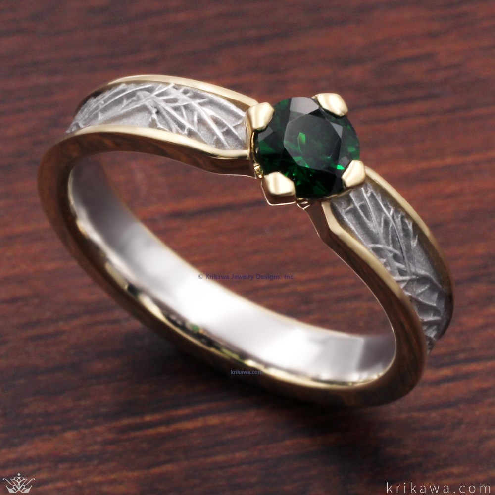 Modern Tree Of Life Engagement Ring