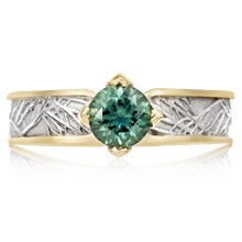 Modern Tree Of Life Engagement Ring - top view