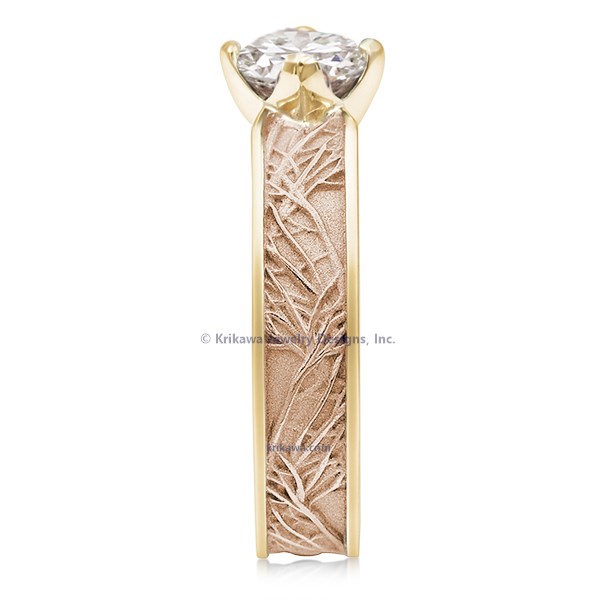 Modern Tree Of Life Engagement Ring