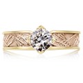 Modern Tree Of Life Engagement Ring