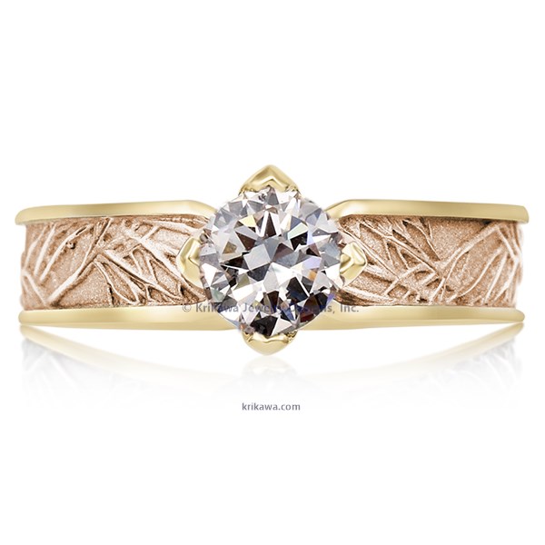 Modern Tree Of Life Engagement Ring