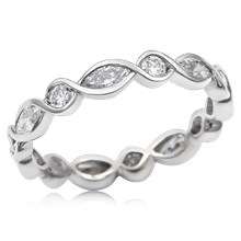 Diamond Twist Wedding Band