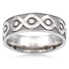 Rustic Knot Wedding Band - top view