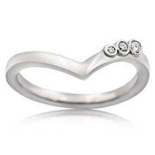 Seafoam Contoured Wedding Band - top view