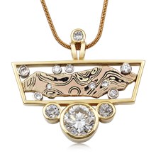 Mokume Relic Pendant - top view