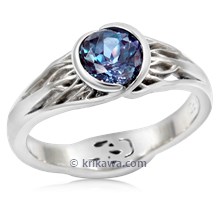 Tree Of Life Engagement Ring With Roots With Alexandrite