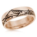 Mountain Wolf Wedding Band