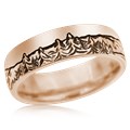 Mountain Wolf Wedding Band