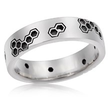 Techno Hex Wedding Band