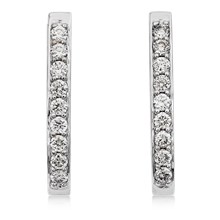 Perfect Diamond Hoop Earrings - top view