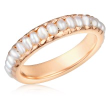 Pearl Eternity Wedding Band