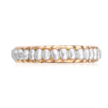 Pearl Eternity Wedding Band - top view