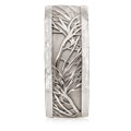 Hammered Rail Tree Of Life Wedding Band
