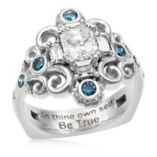Mermaid Waves Diamond Ring