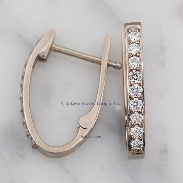 Perfect Diamond Hoop Earrings In White Gold