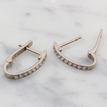 Perfect Diamond Hoop Earrings In White Gold