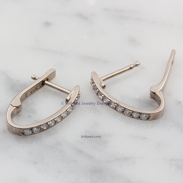 Perfect Diamond Hoop Earrings In White Gold
