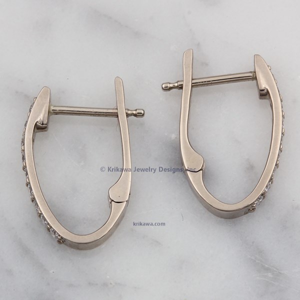 Perfect Diamond Hoop Earrings In White Gold