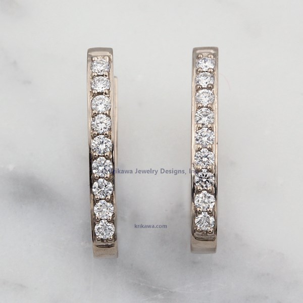 Perfect Diamond Hoop Earrings In White Gold