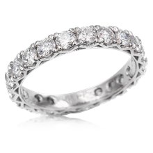 Snowflake Diamond Eternity Wedding Band