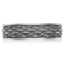 Shark Skin Wedding Band - top view