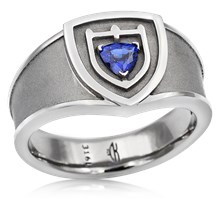 Shield Crest Signet Ring