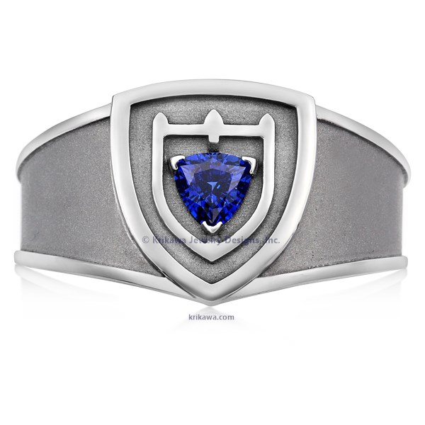 Shield Crest Signet Ring