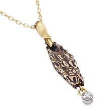 Mokume Leaf Pendant