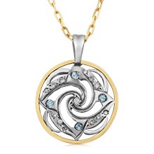 Spiral Mandala Pendant - top view