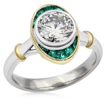 Art Deco Halo Engagement Ring